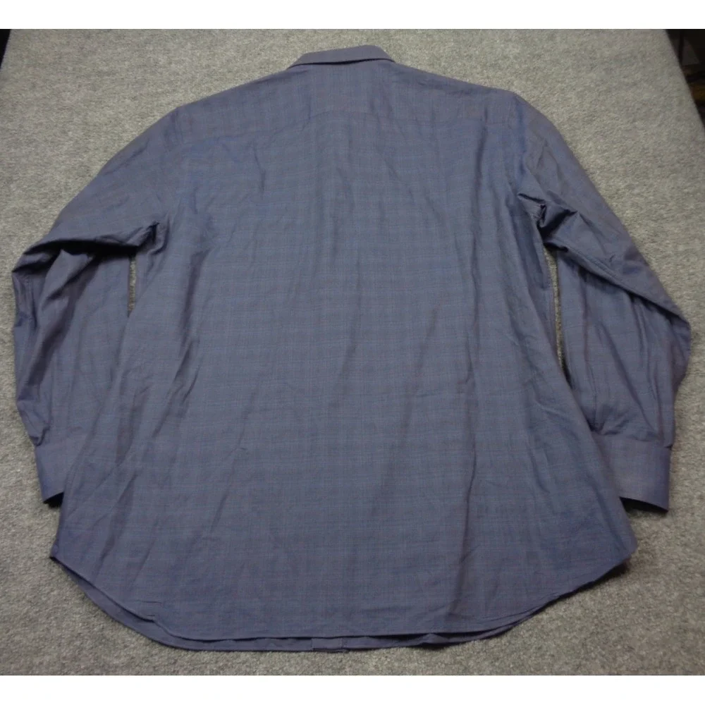 Brioni Ventiquattro Shirt Mens 17 1/2" 44 Neck Blue Long Sleeve Made in Italy - Picture 5 of 13